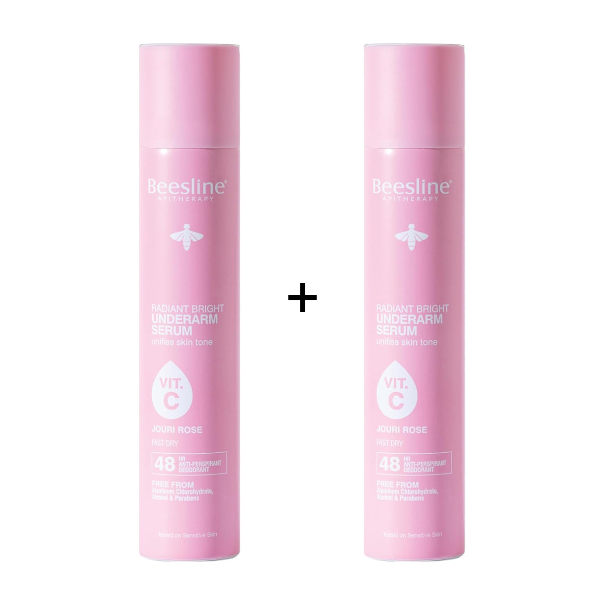 Beesline Radiant Bright Underarm Serum Jouri Rose 48hr 2x150ml Offer